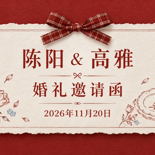 陈阳与高雅的婚礼邀请函